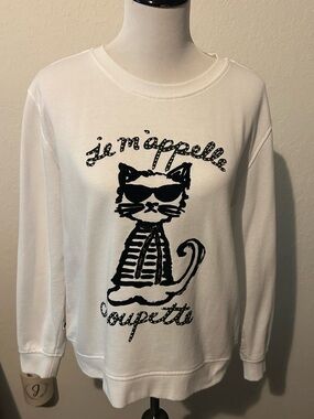 Karl Lagerfield 'Je m'appelle Choupette' Cat Sweatshirt Size Medium